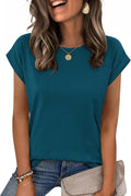 Zeagoo Womens Tops Summer Casual Cap Sleeve Tshirts Shirts Business Blouses